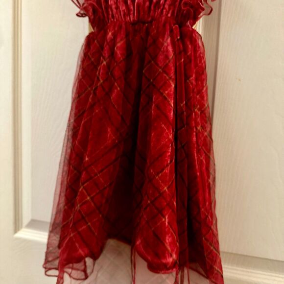 Disney Princess Crushed Velour Plaid Holiday Toddler Nightgown, Gown Sz 2 - Picture 7 of 8